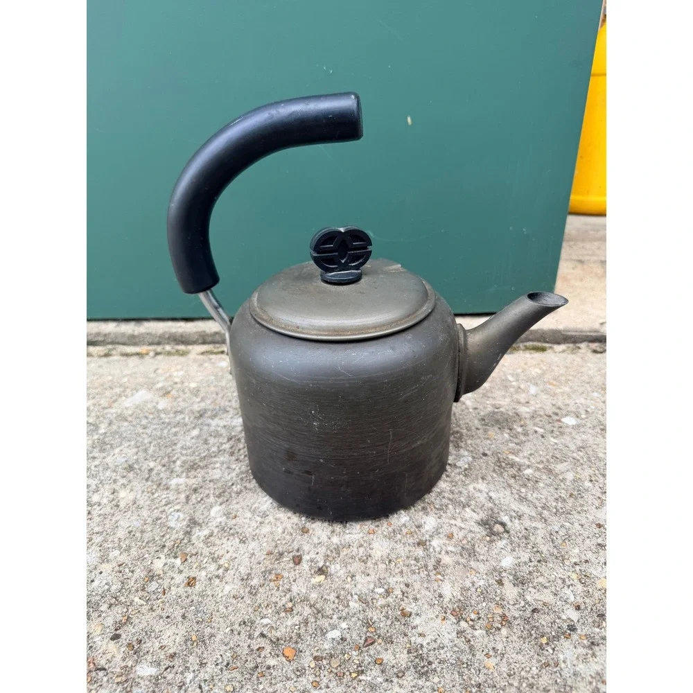 Calphalon Hard Anodized Aluminum Tea Kettle Made in Ireland USA Gray Whistling